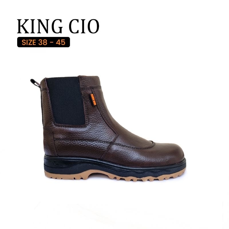 sepatu safety kulit ujung besi