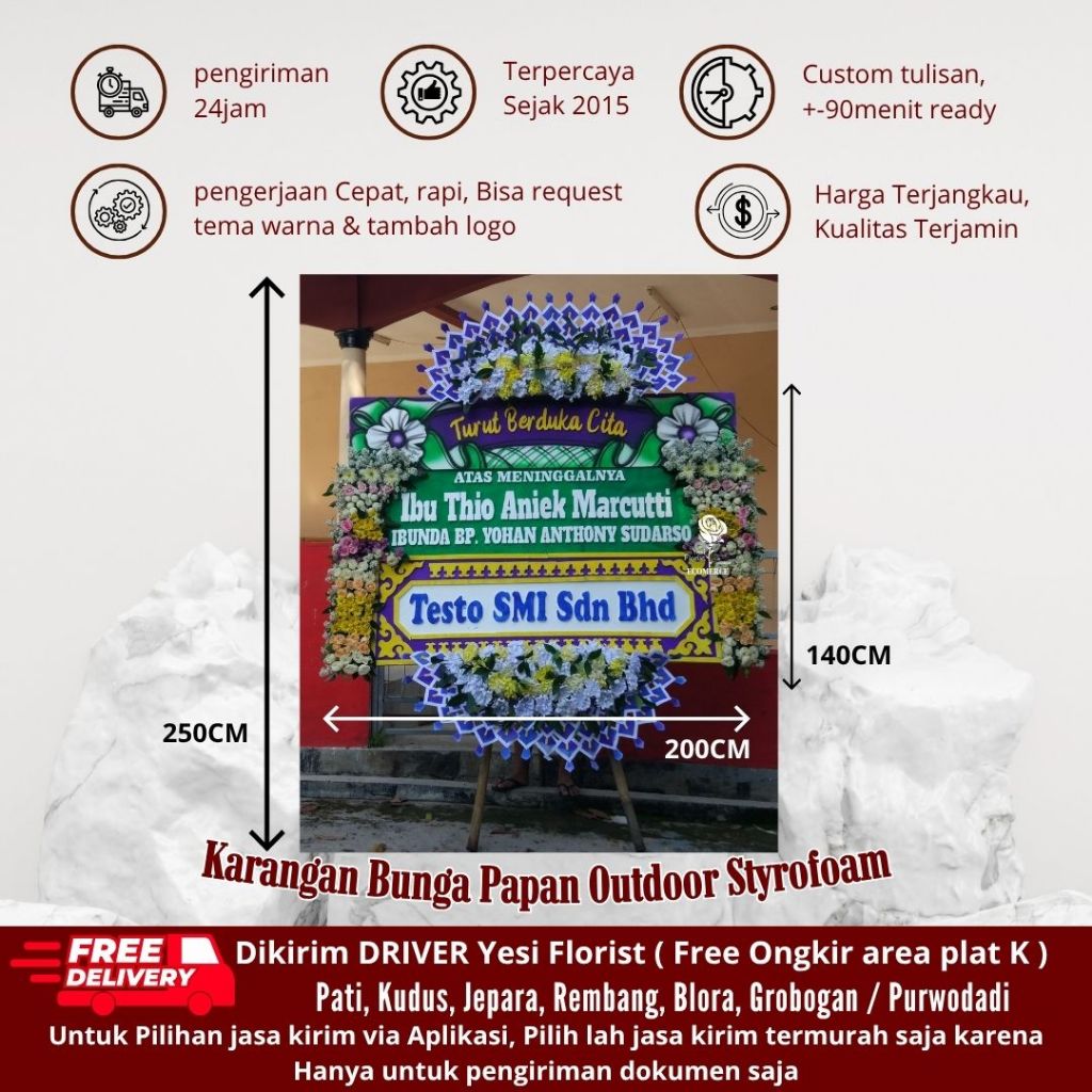 Bunga Papan Pati outdoor II Karangan Bunga KudusStyrofoam Murah II Jepara Rembang Blora Grobogan