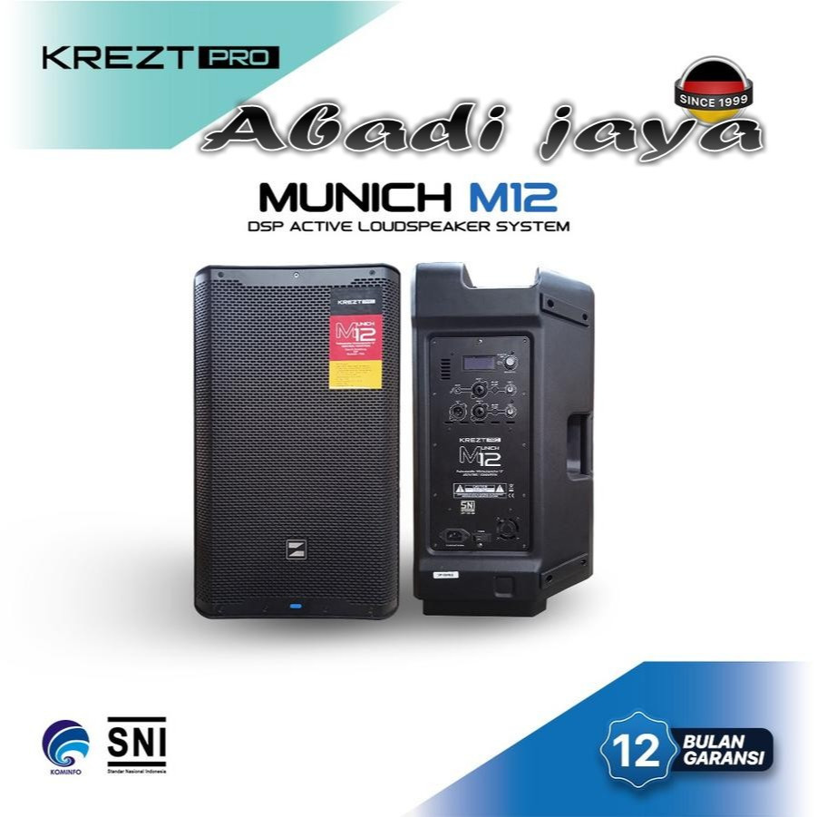 speaker aktif krezt munich m12 pro dsp / KREZT MUNICH M12 PRO DSP 1 BUAH 12 INCH ORIGINAL