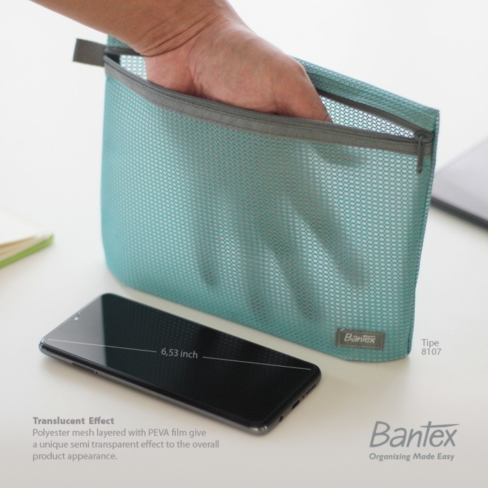 

Bantex Zipper Storage Pouch Handbag Pencil Case #8108