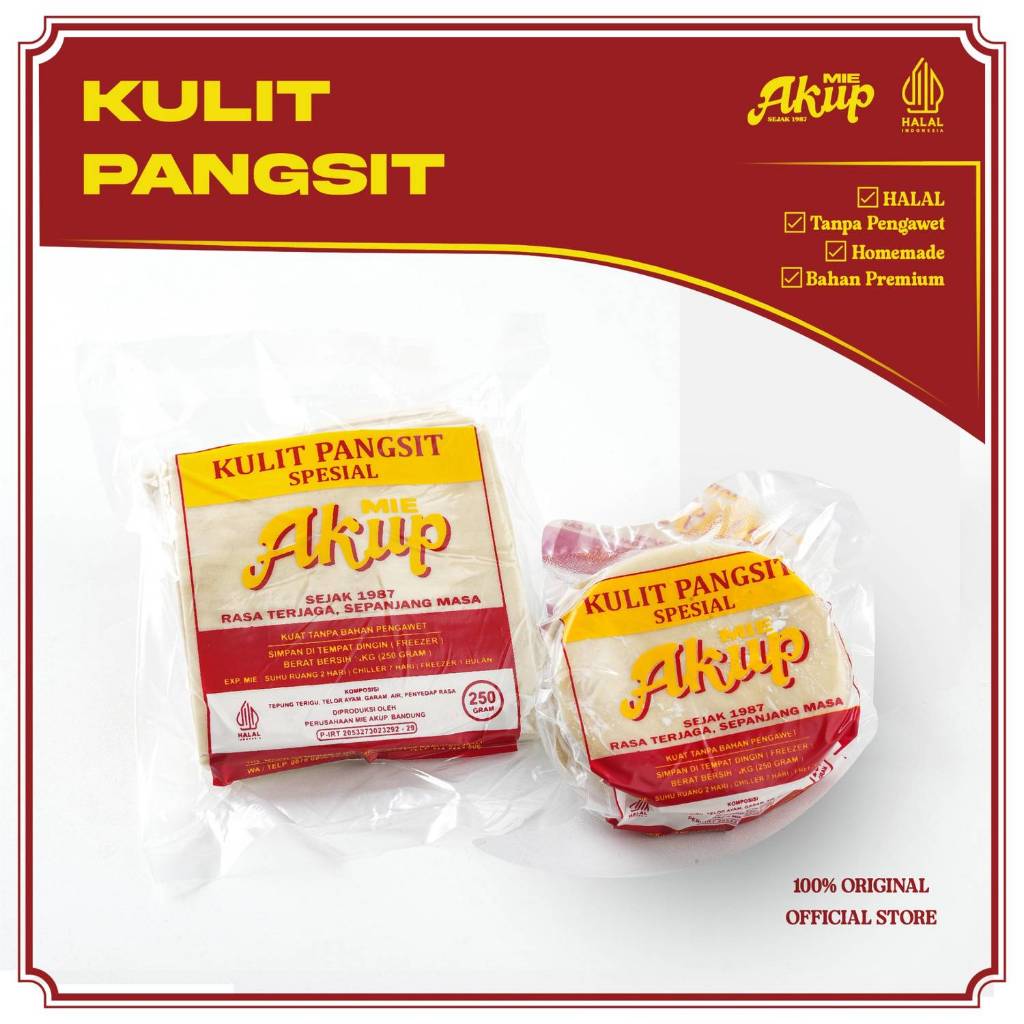 

AKUP – Kulit Pangsit Kotak / Bulat | 250gr / 500gr | Kulit Pangsit Lentur & Tidak Sobek