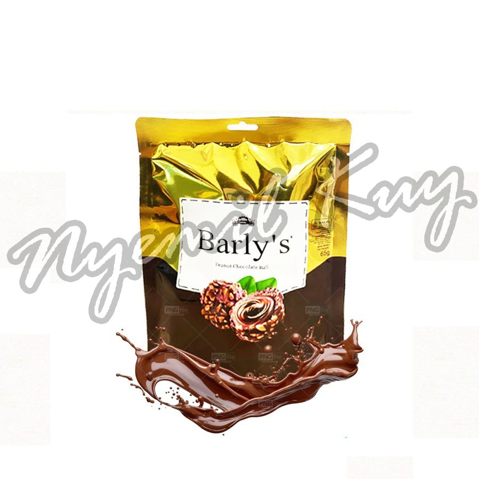 

Barly's Peanut Chocolate Ball Premium - Wafer Coklat Imitasi dengan Kacang - Cokelat Bulat dilapisi Kacang Tanah 65g