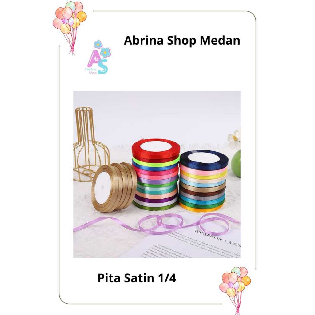 

[1 ROLL 20 YARD] PITA SATIN POLOS 1/4INCH 0.6CM