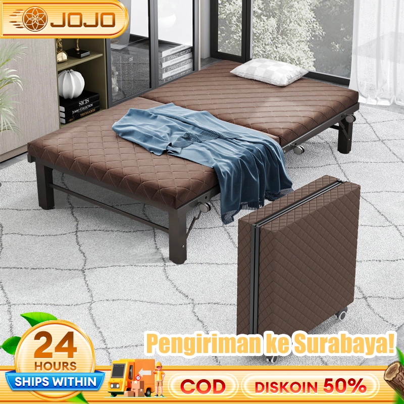 Tempat Tidur Lipat Ranjang Lipat Portable Ranjang Besi Dipan Lipat Tempat Tidur Lipat Multifungsi