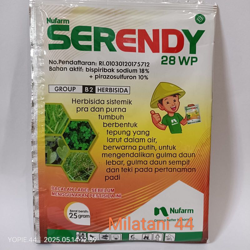herbisida serendy 28 wp 25gram obat rumput selektif pada tanaman padi