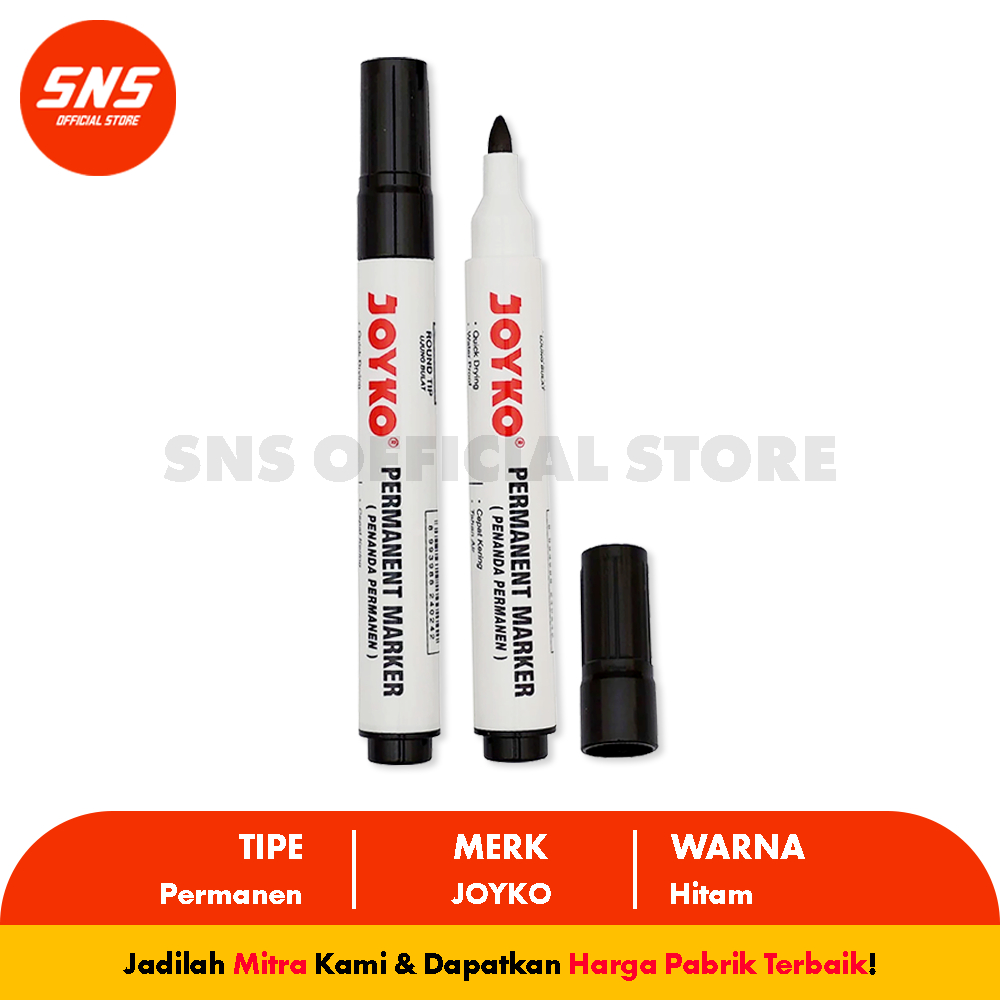 

Spidol Papan Tulis Hitam Permanen JOYKO SNS Official Store