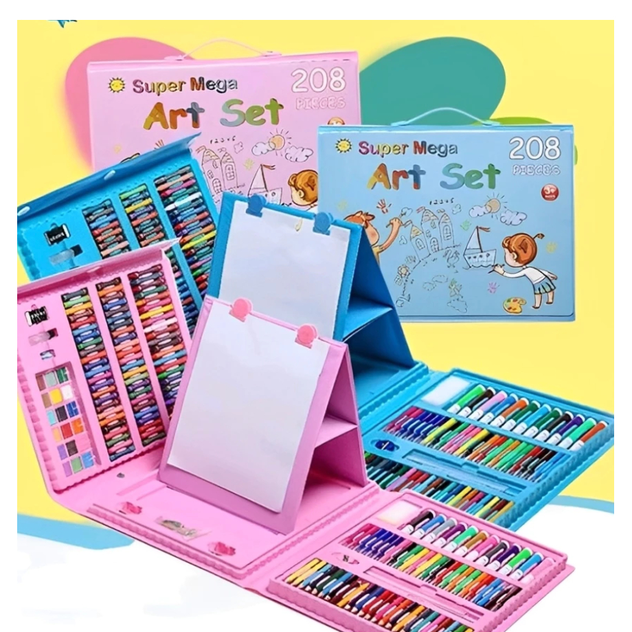 

Mega Crayon Set 208 Pcs / Crayon Set Anak / Alat tulis mewarnai / perlengkapan menggambar krayon anak set