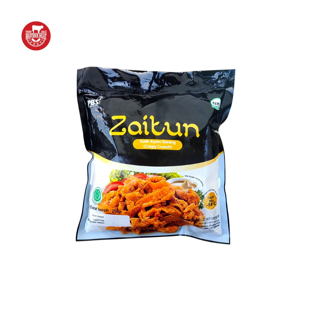 

Zaitun Crispy Crunch 250gr / Kulit Ayam Krispi - Brothermeatshop