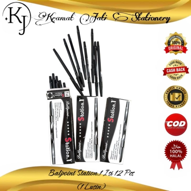 

(HARGA PROMO) Bolpoint Murah Station.1 Isi 12 Pcs (1 Lusin)