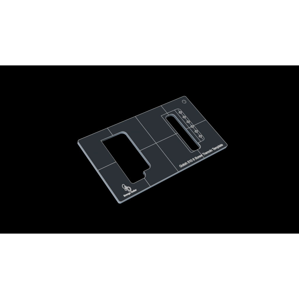 Template Mal Cavity Tremolo Gotoh 510 6 Screw Bahan Akrilik 5mm