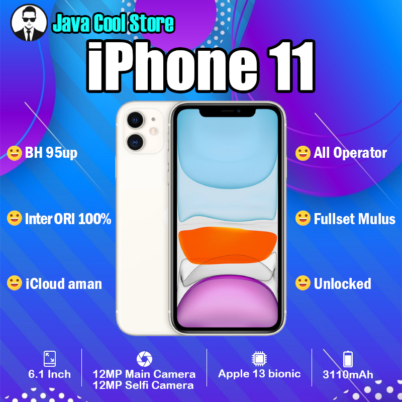iPhone 11 64G 128G Second Asli100% Ori fullset Bekas IMEI Terdaftar Kondisi Perfect like new ip 11