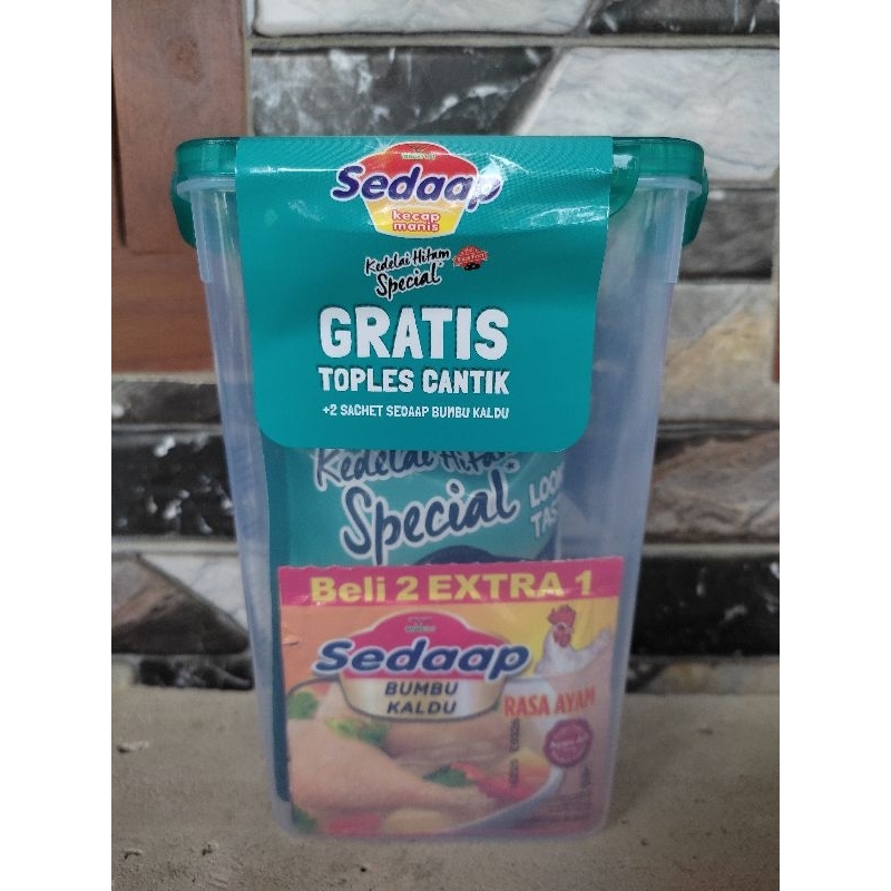 

Kecap Sedaap free Toples + 2 sachet sedaap bumbu