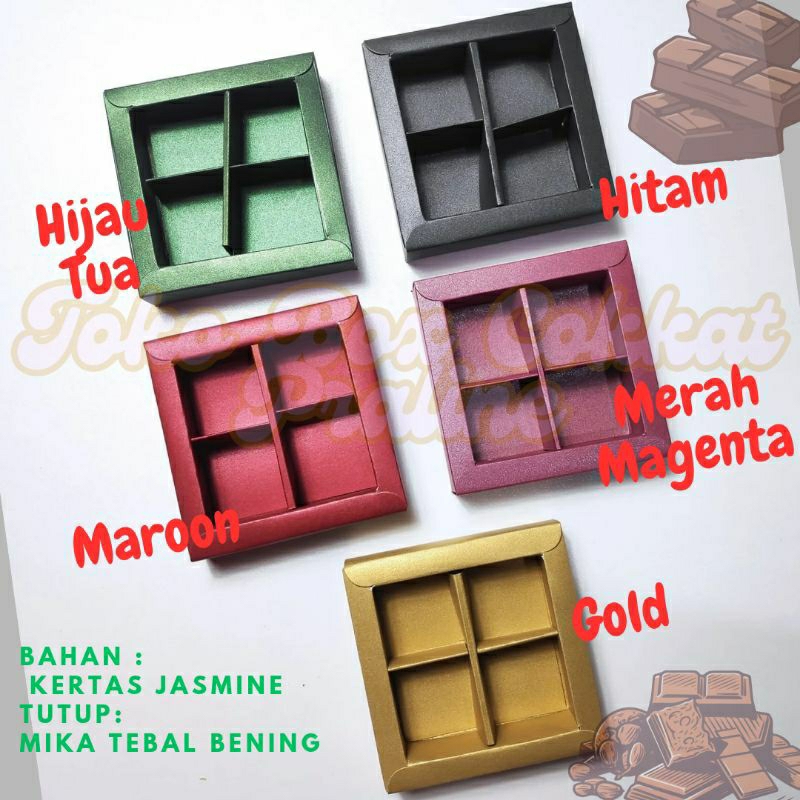 

BOX COKLAT PRALINE SEKAT 4 | BOX COKELAT | TEMPAT MACARON | KOTAK NASTAR | SOUVENIR