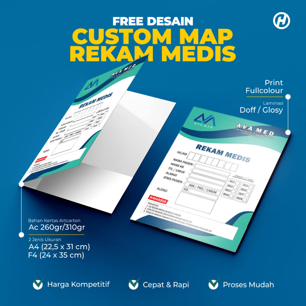 

MAP REKAM MEDIS CUSTOM DESAIN F4/A4
