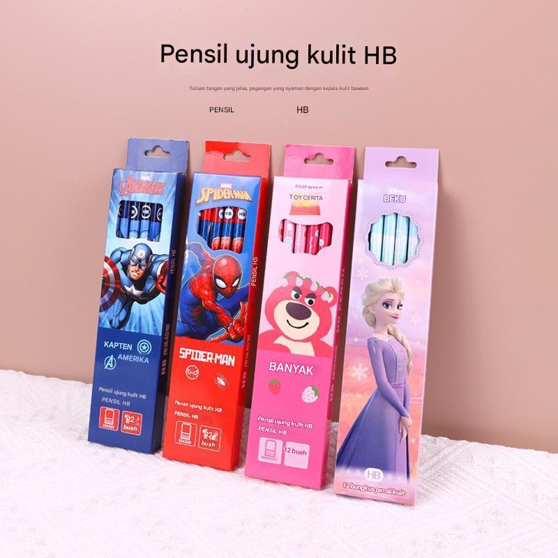 

PENSIL HB MARVEL SPIDERMAN CAPTAIN AMERIKA FROZEN LOTSO BOX ISI 12