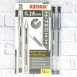 

KODE R29C 1 PACK Pulpen Kenko HiTech H 28mm Pulpen Gel Hitam 1 PACK ISI 12 BIJI