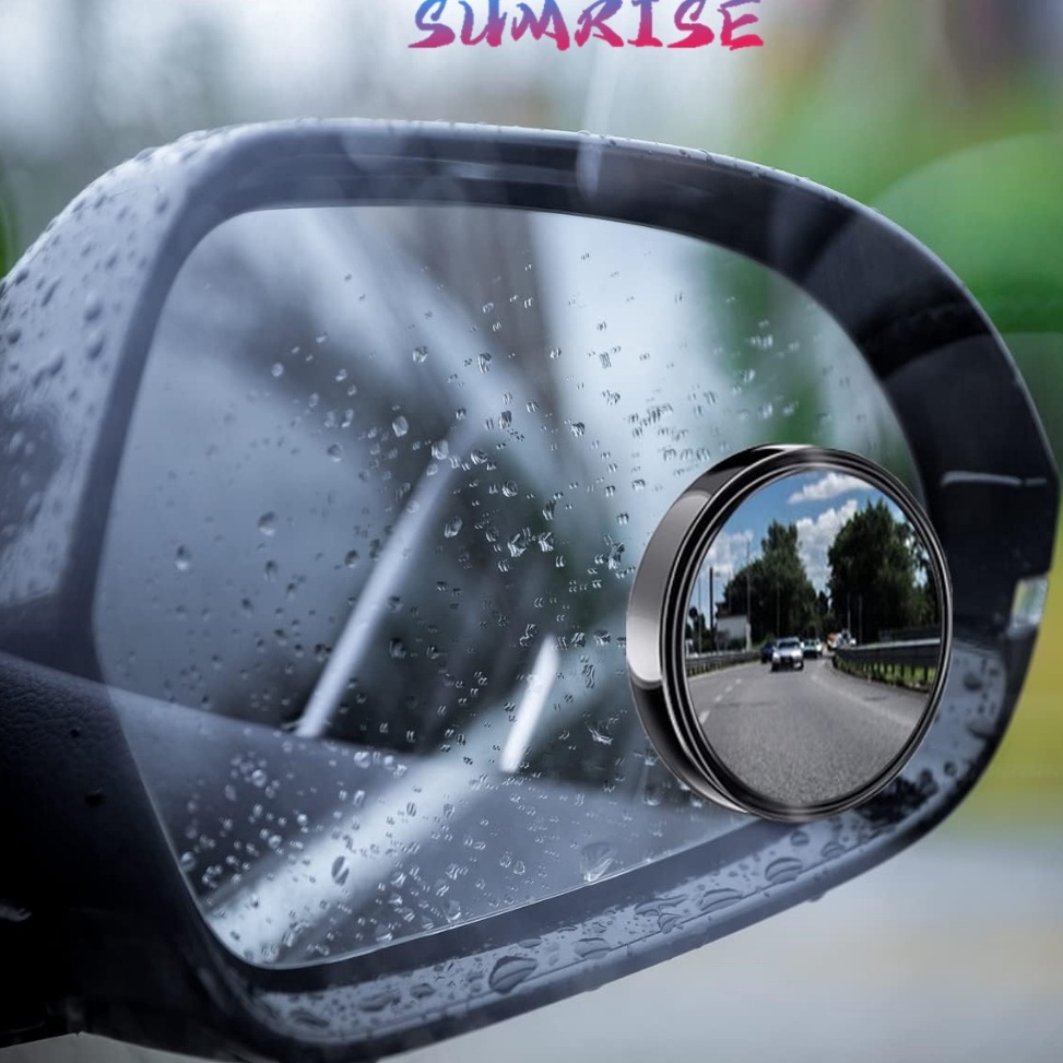 2PCS 36 Derajat HD Blind Spot Cermin Mobil Mobil Universal Tambahan Cembung Spion Bulat Mirror Spion