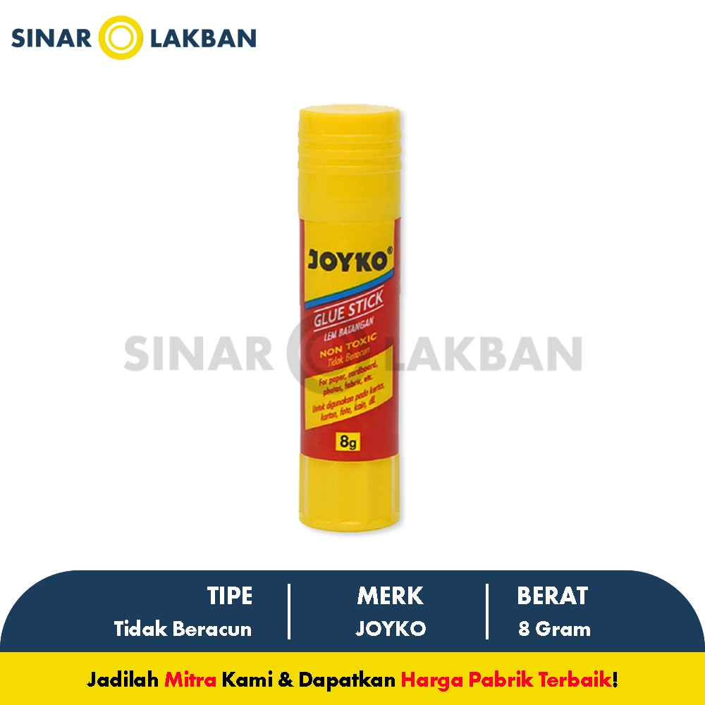 

Lem Kertas / Glue Stick Joyko 8 Gram (NON TOXIC) SINAR LAKBAN
