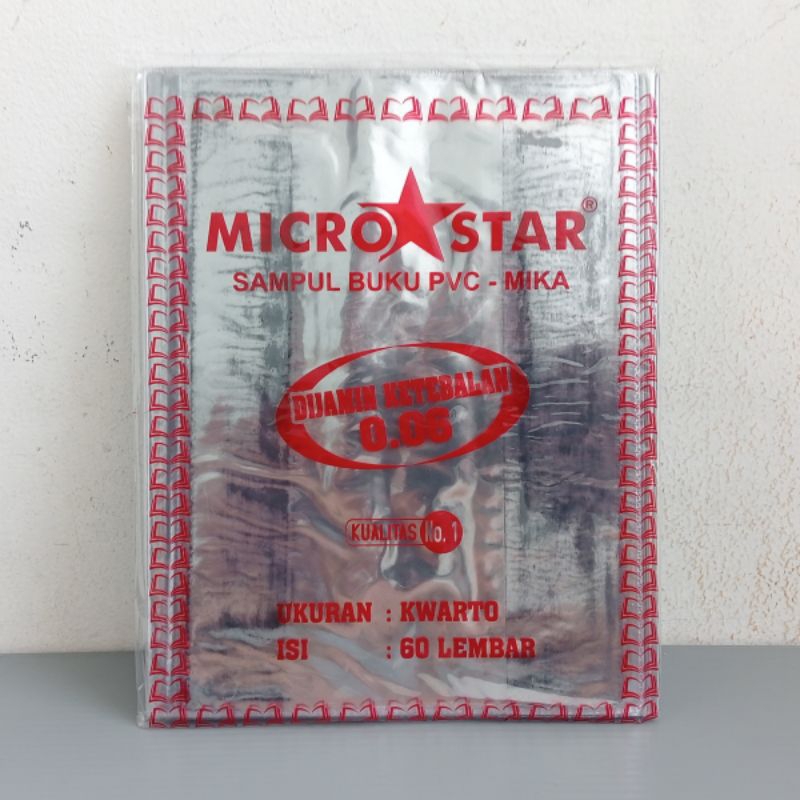 

SAMPUL BUKU PVC - MIKA MICROSTAR UKURAN KWARTO/KUARTO ( 60 LEMBAR )