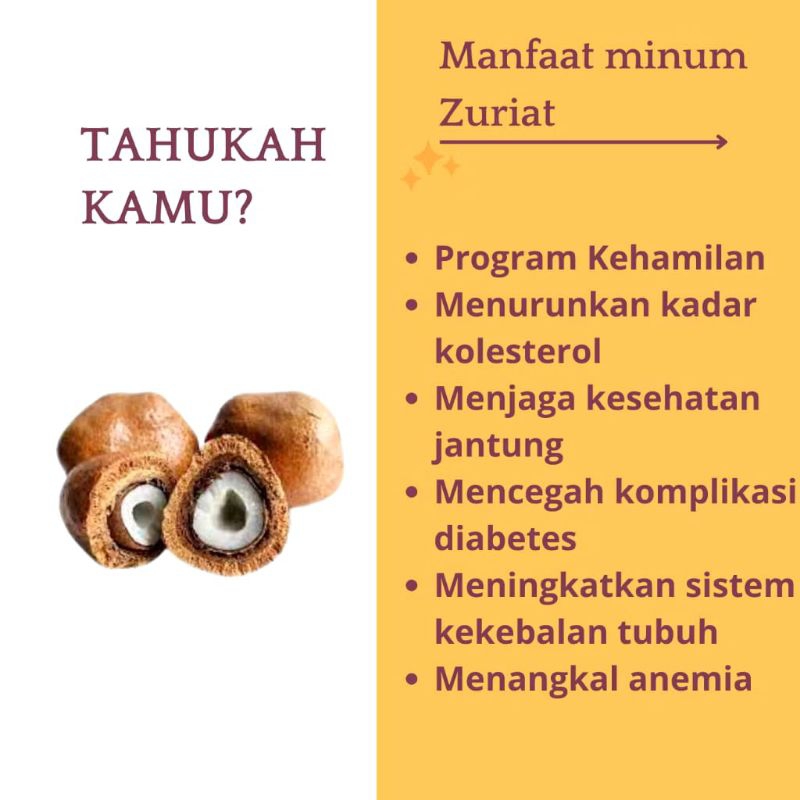 Buah zuriat + Madu asli  ( promil )