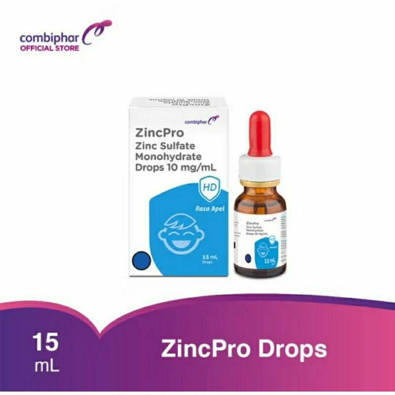 ZincPro Drop 15ml / Obat Diare Anak / Suplemen Zinc Sulfat Monohidrat