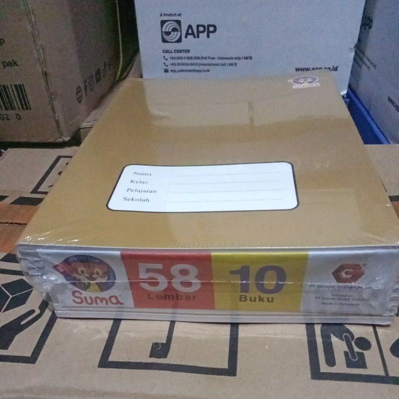 

suma buku tulis 58 lembar / pack
