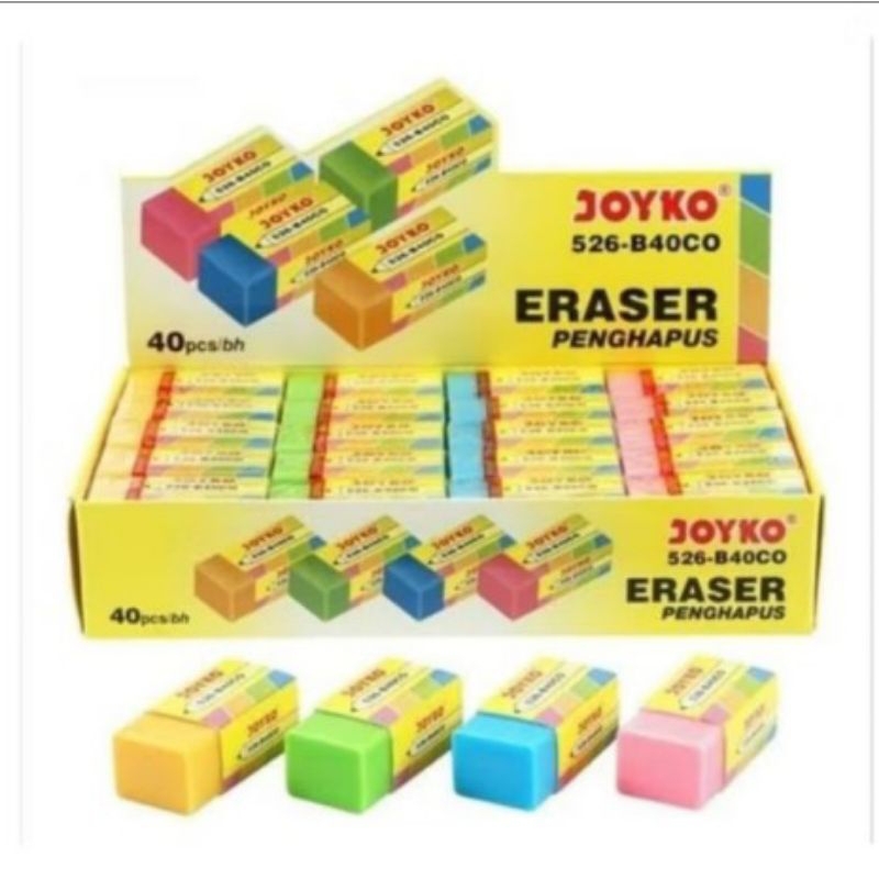 

[HAVEN] [5 pcs] Penghapus Joyko 526-B40CO Warna Warni