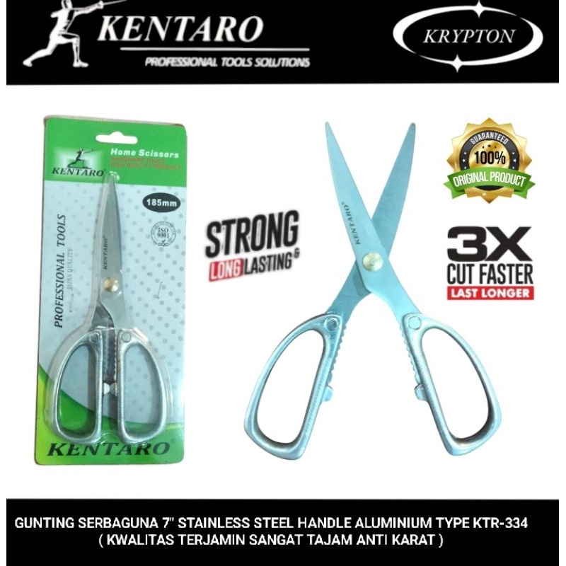 

gunting serbaguna type KTR-334 Stainles (anti karat) kentaro Japan quality