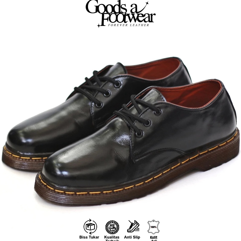 KODE G89H COUNTRY  Sepatu Docmart Pria Kulit Asli Formal Kasual Derby Low Boots