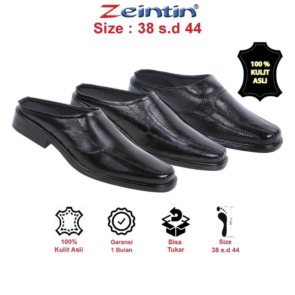 KODE P35N Zeintin  Sepatu Slip On Pria Sepatu Sandal Kulit Pria Sepatu Selop Pria Bustong Tutong Pri