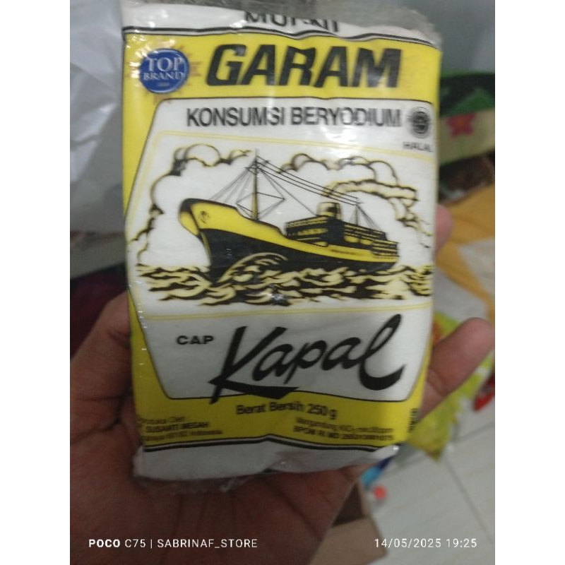 

garam yodium cap kapal 250gr