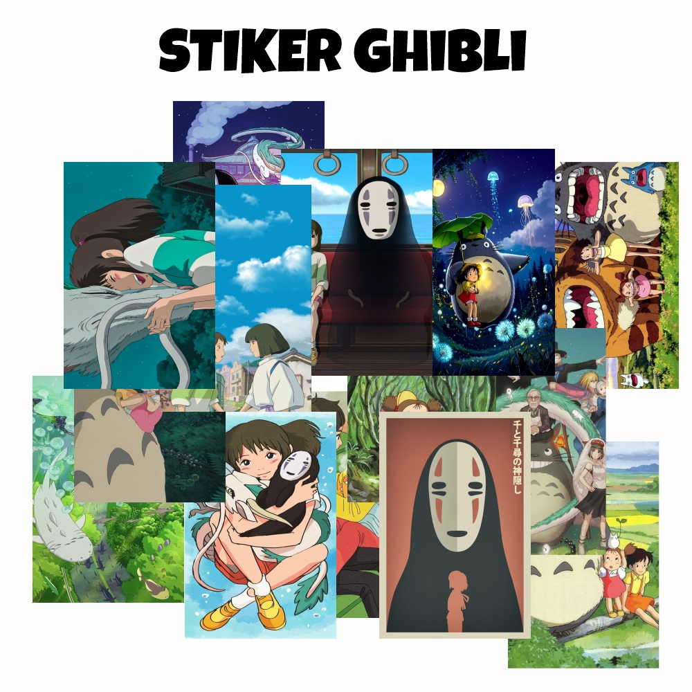 15 PCS STICKER STIKER TUMBLR JOURNAL CASE HP STIKER STUDIO GHILBI SERIES CUTE
