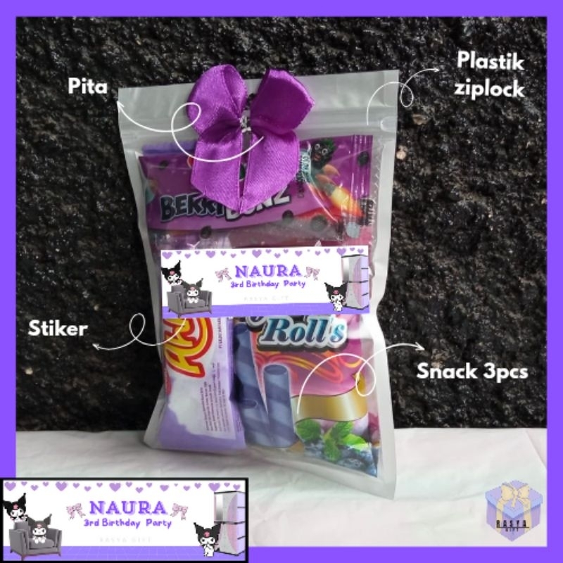 Mini Gift Snack Tema Ungu /HAMPERS MINI/SNACK ULANG TAHUN CUSTOM