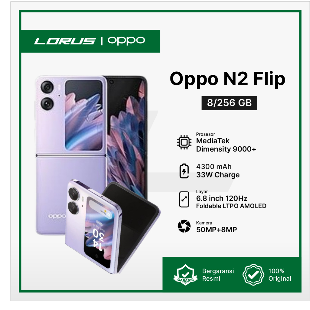 Oppo Find N2 Flip 8/256GB | MediaTek Dimensity 9000+ | Foldable LTPO AMOLED
