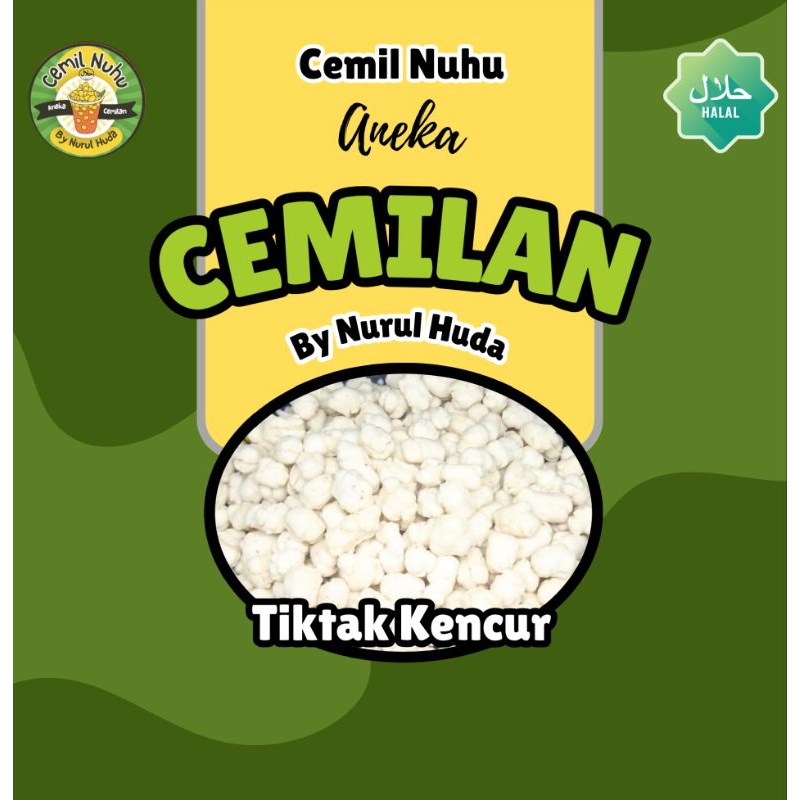 

Tiktak Kencur 1 Pcs Uk 100gr - Cemilan Varian Rasa Pedas, Manis, Gurih, Asin & Pastinya Renyah - Cemil Nuhu - Cemilan enak gurih renyah - By Nurul Huda - Halal