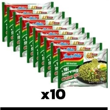 

10 Bks Indomie Cabe Ijo 85gr