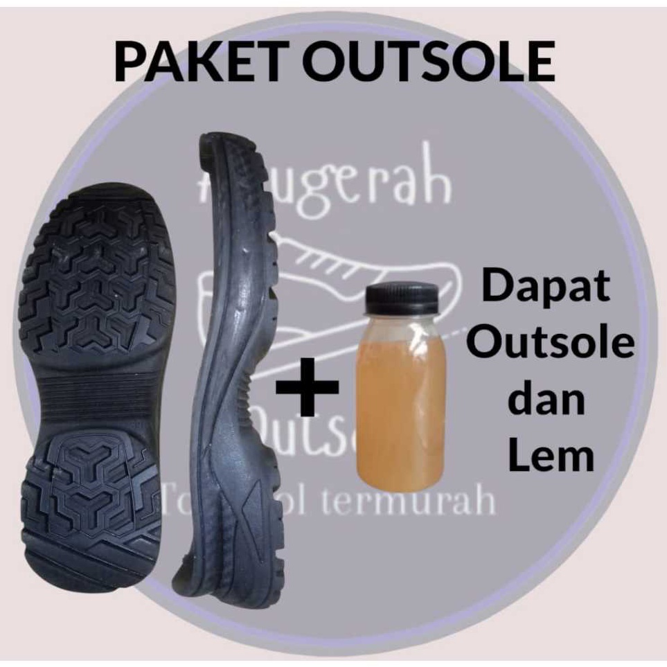 KODE Q93K Paket bundling outsole dan lem sepatu  Outsole sepatu alas sepatu pdl cheetah booth gunung