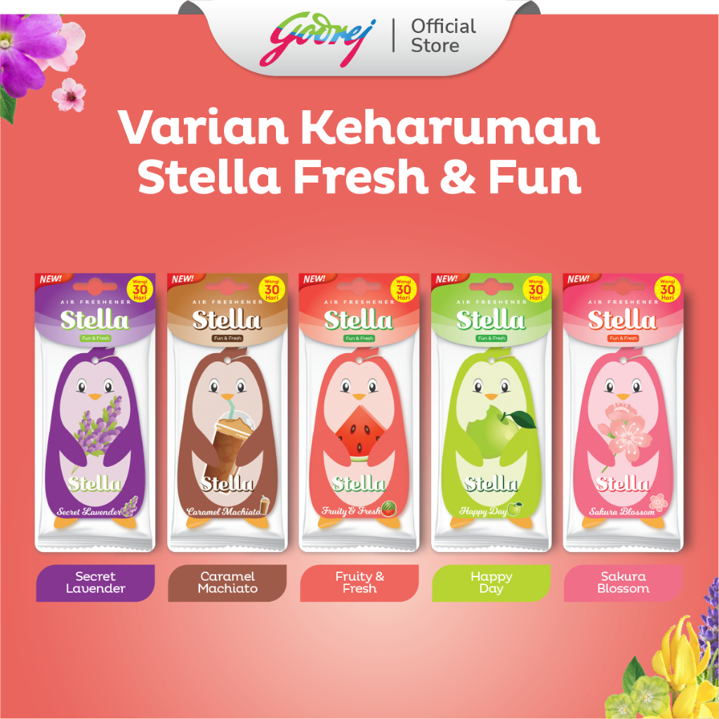 Stella Fun & Fresh 20gr - Pengharum Mobil / Parfum Mobil Stella Purple Dream