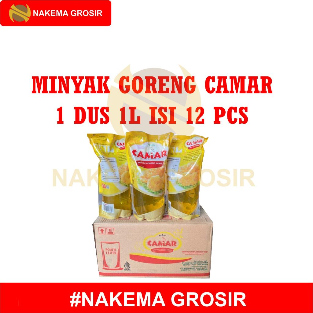 

MINYAK GORENG CAMAR 1 DUS 1 LITER - ISI 12 PCS