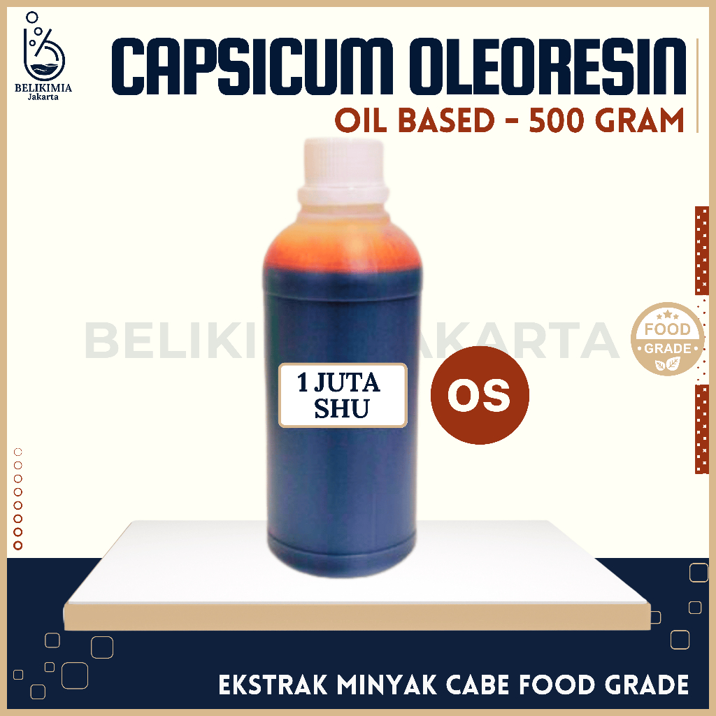 

Capsicum Oleoresin Oil Soluble 500 GRAM [OS] - Ekstrak Minyak Cabai Food Grade - 1 Juta SHU