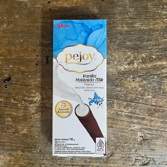 

Glico Pejoy VANILLA HOKKAIDO MILK 16g 16gr Biskuit Stik Cokelat isi Krim Rasa Vanila Susu MINI