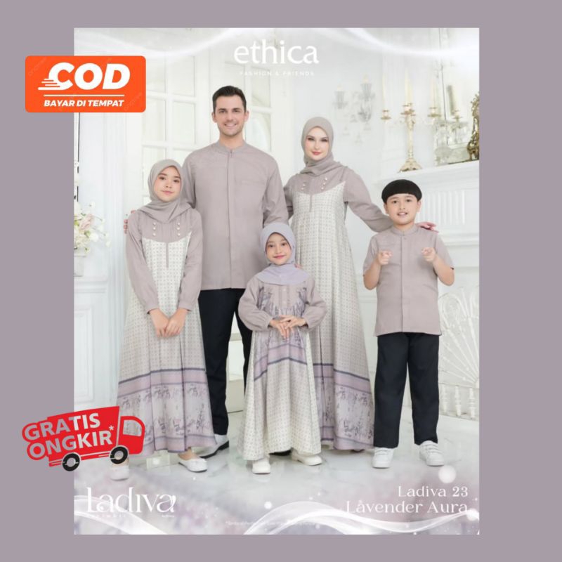 [READY] BAJU GAMIS ETHICA TERBARU BAJU COUPLE KELUARGA SARIMBIT ETHICA LADIVA 23