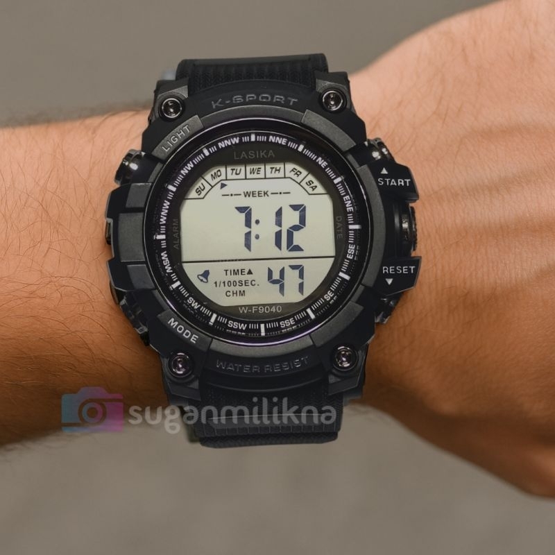 Jam Tangan Lasika wf9040 Sport Digital Wrist Watch Pria Stainless Steel Back Grosir Jam Elektronik T