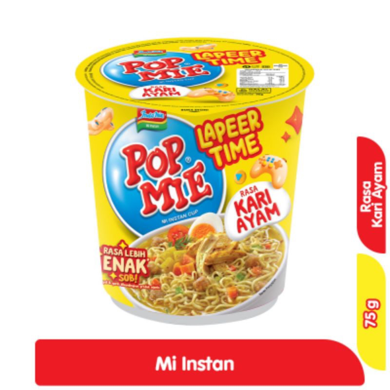 

Mi Instan Pop Mie Rasa Kare Ayam Lapeer Time 75 gr