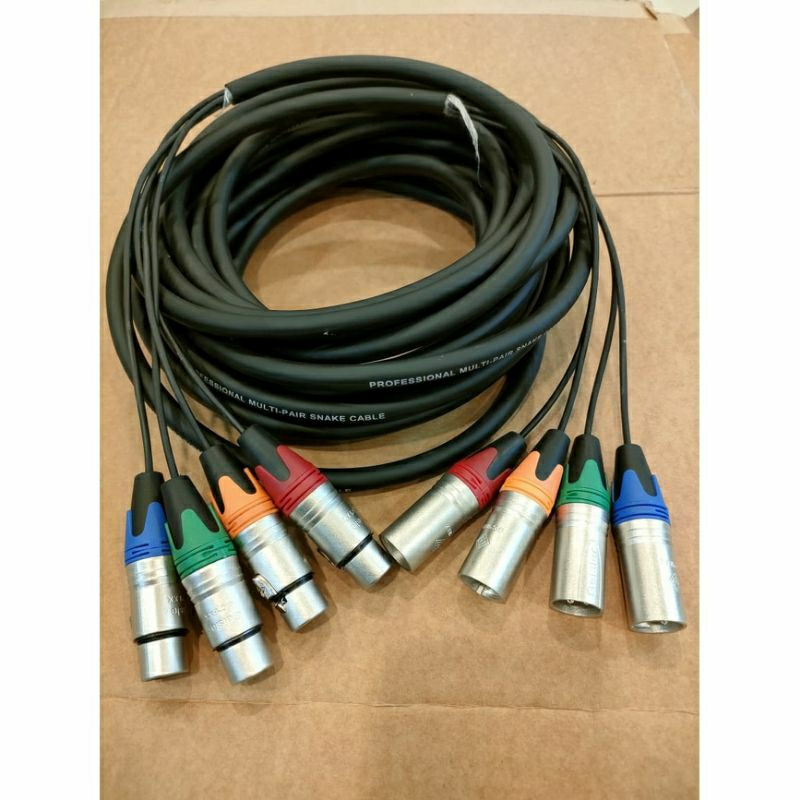 Kabel Snake isi 4 Chanel Snake kabel 4 Chanel XLR Male Panjang 1Meter