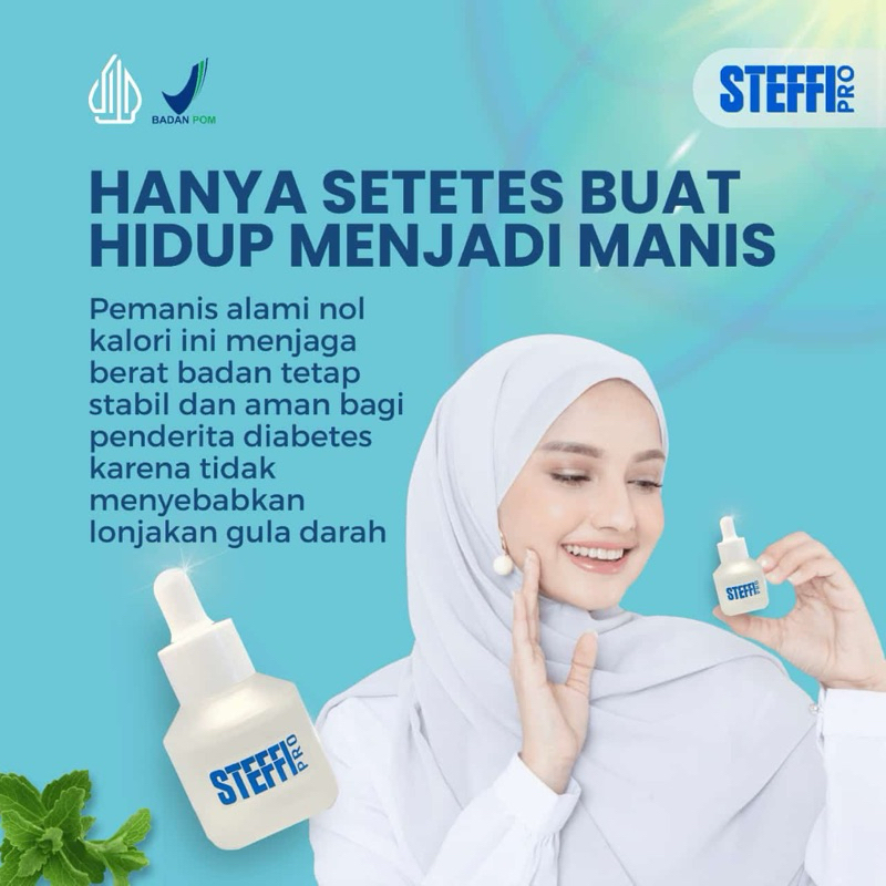 

Steffi Pro 30ml Pemanis Alami Ekstrak Daun Stevia 100%