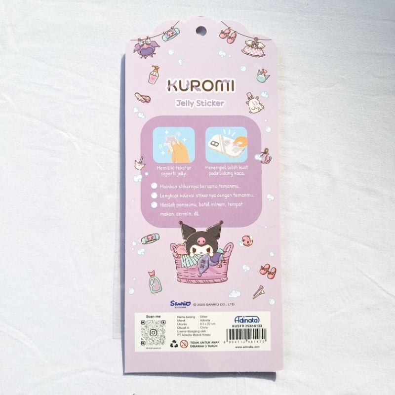 

Kuromi Jelly Embossed Stickers - Adinata 2532-6133 / Stiker / Label / Perekat