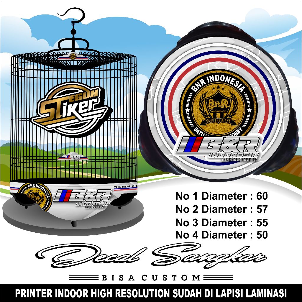 Stiker Tebok Murai BNR The Real Champion White