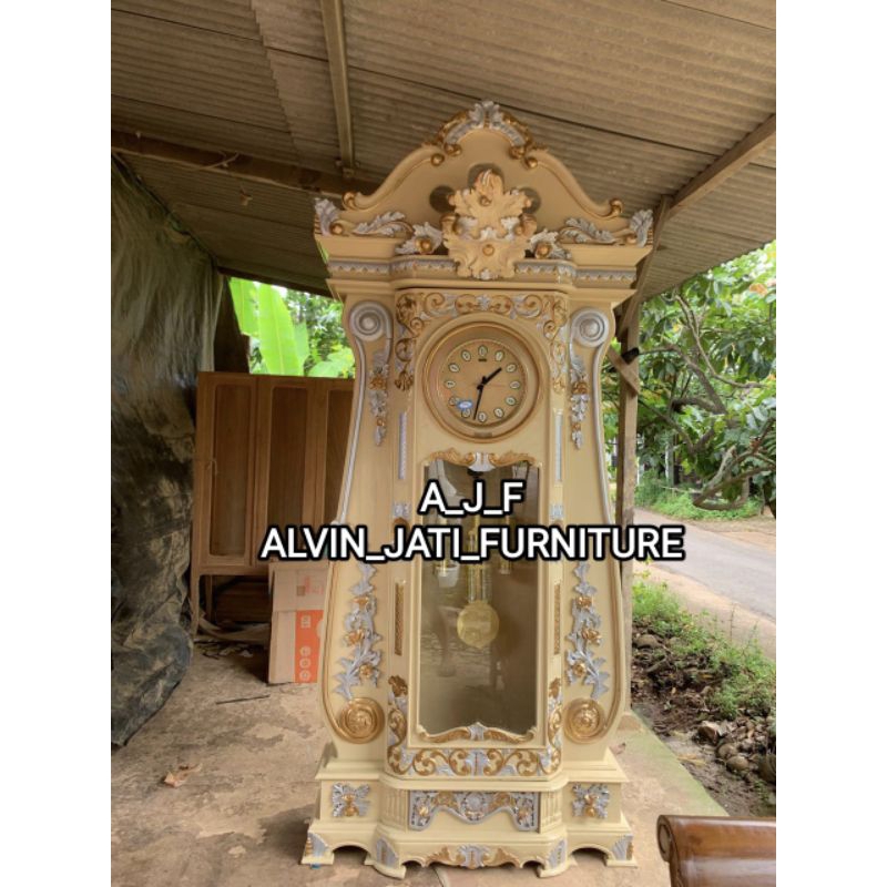 Jam hias/jam dinding/jam biola/jam sudut/jam kayu jati/jam ukir