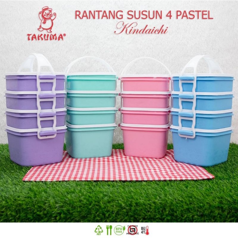 Rantang Susun 4 RTGS4 / Rantang 4 Susun / Rantang Catering / Rantang Rumah Tangga / Rantang Korea